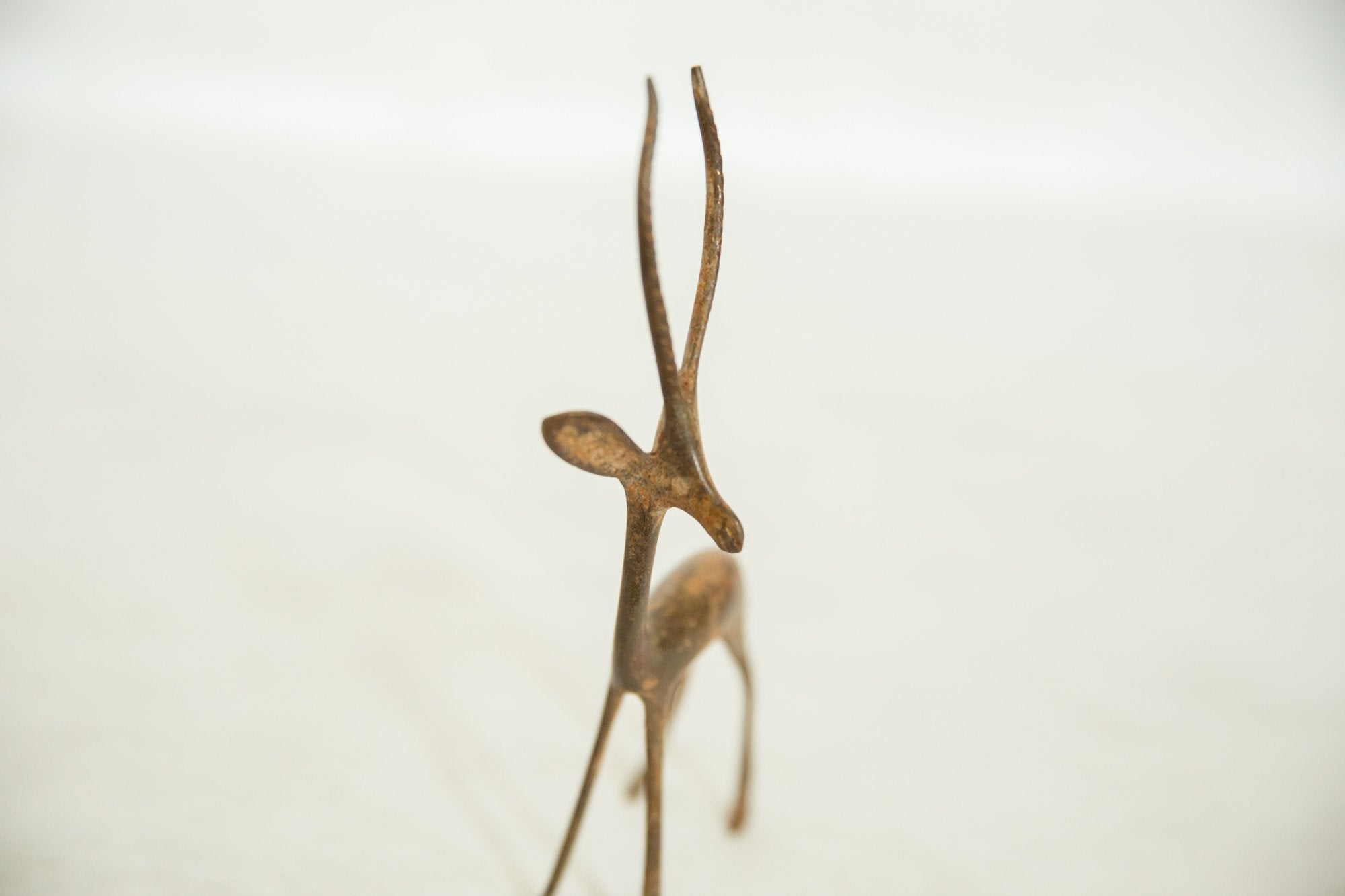 Vintage African Copper Left Facing Alert Gazelle // ONH Item ab00607 Image 1