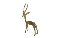 Vintage African Bronze Left Facing Alert Gazelle // ONH Item ab00608