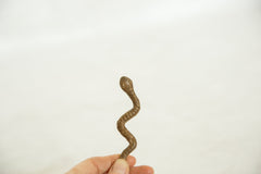 Vintage African Bronze Striped Snake Head Up // ONH Item ab00621 Image 2