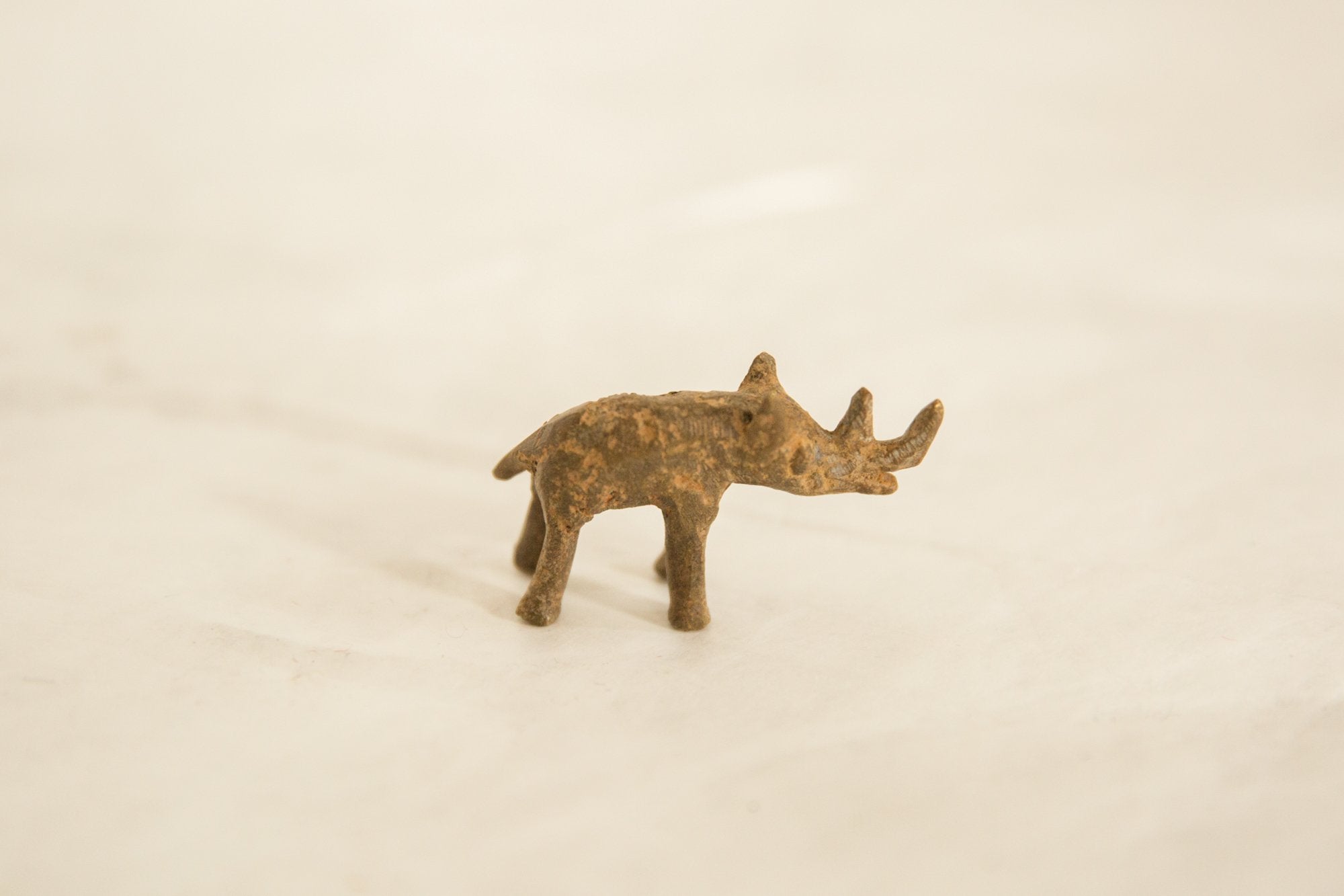 Vintage African Bronze Rhinoceros // ONH Item ab00625 Image 1
