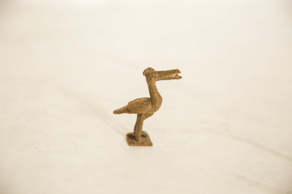 Vintage African Bronze Long Legged Bird // ONH Item ab00632 Image 1