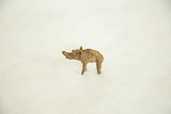 Vintage African Bronze Textured Baby Elephant // ONH Item ab00636 Image 1