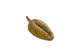Handmade vintage African bean pod pendant with a textured oxidized bronze finish.
