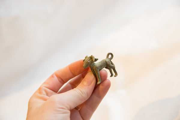 Vintage African Oxidized Bronze Ram Pendant // ONH Item ab00644 Image 1