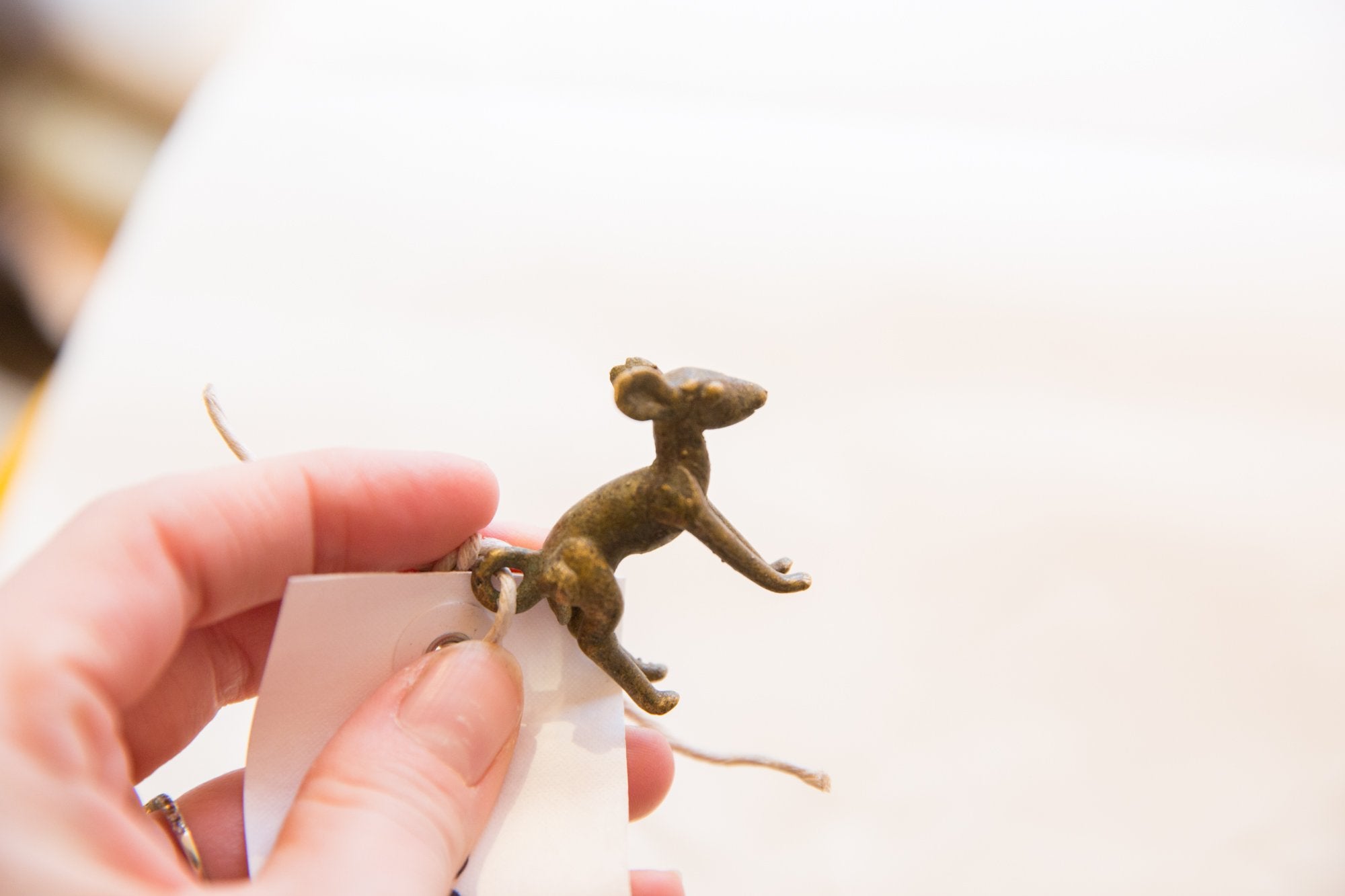 Vintage African Bronze Ewe Pendant // ONH Item ab00646 Image 1