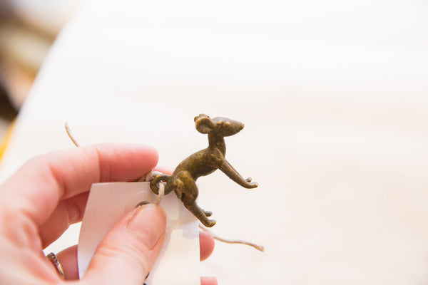 Vintage African Bronze Ewe Pendant // ONH Item ab00646 Image 1