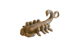 Vintage African Medium Dark Bronze Scorpion Pendant // ONH Item ab00648