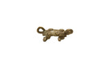 Vintage African bronze collectible turtle pendant, handmade with spiral circle back design.