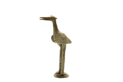 Vintage African Large Oxidized Bronze Stork // ONH Item ab00675