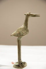 Vintage African Large Oxidized Bronze Stork // ONH Item ab00675 Image 4
