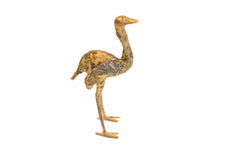 Vintage African Light Patina Bronze Ostrich // ONH Item ab00695