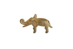 Vintage African Bronze Trunk Curled Up Elephant // ONH Item ab00700