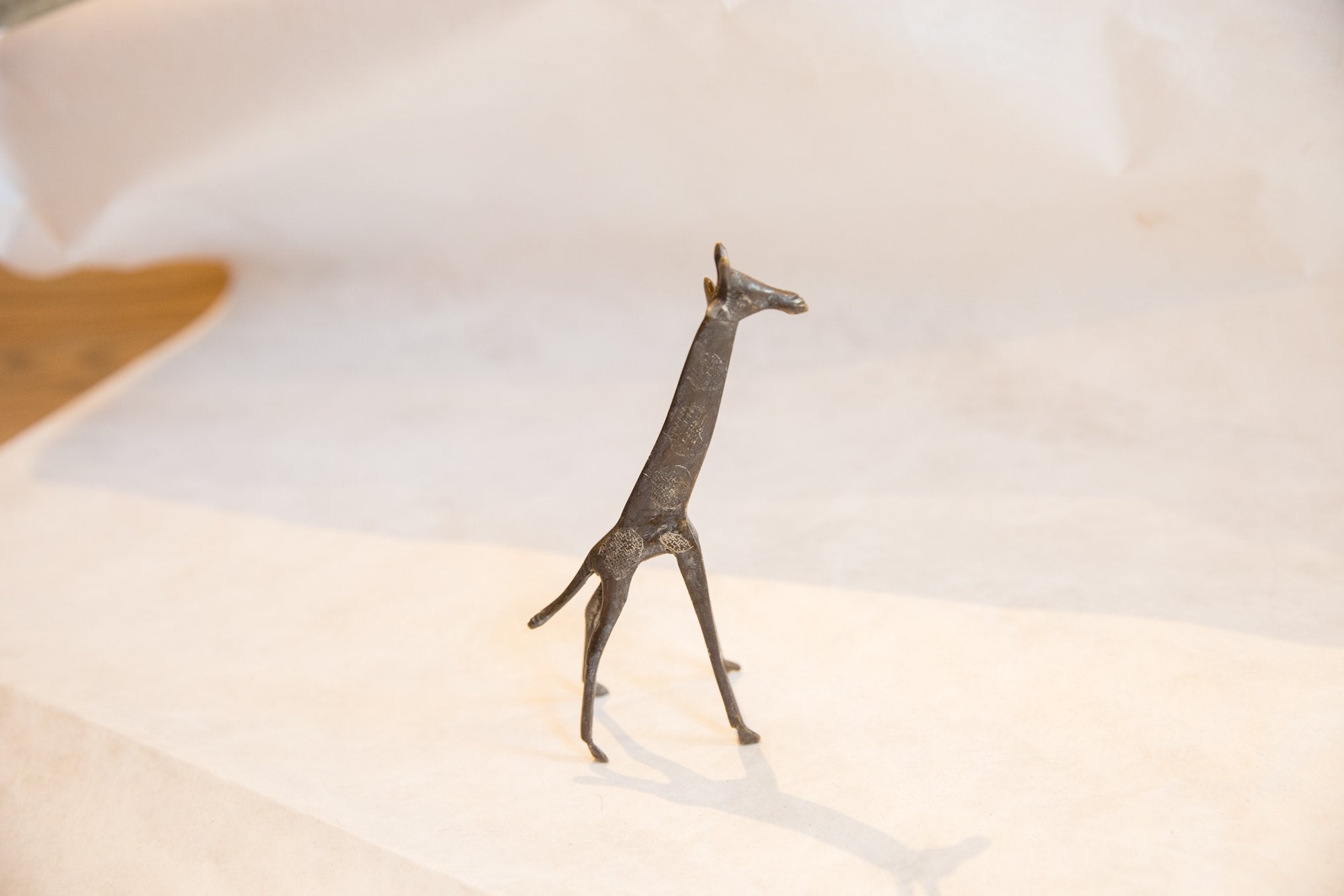 Vintage African Dark Patina Bronze Giraffe // ONH Item ab00701 Image 1