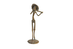 Vintage African Bronze Musician Statue // ONH Item ab00724