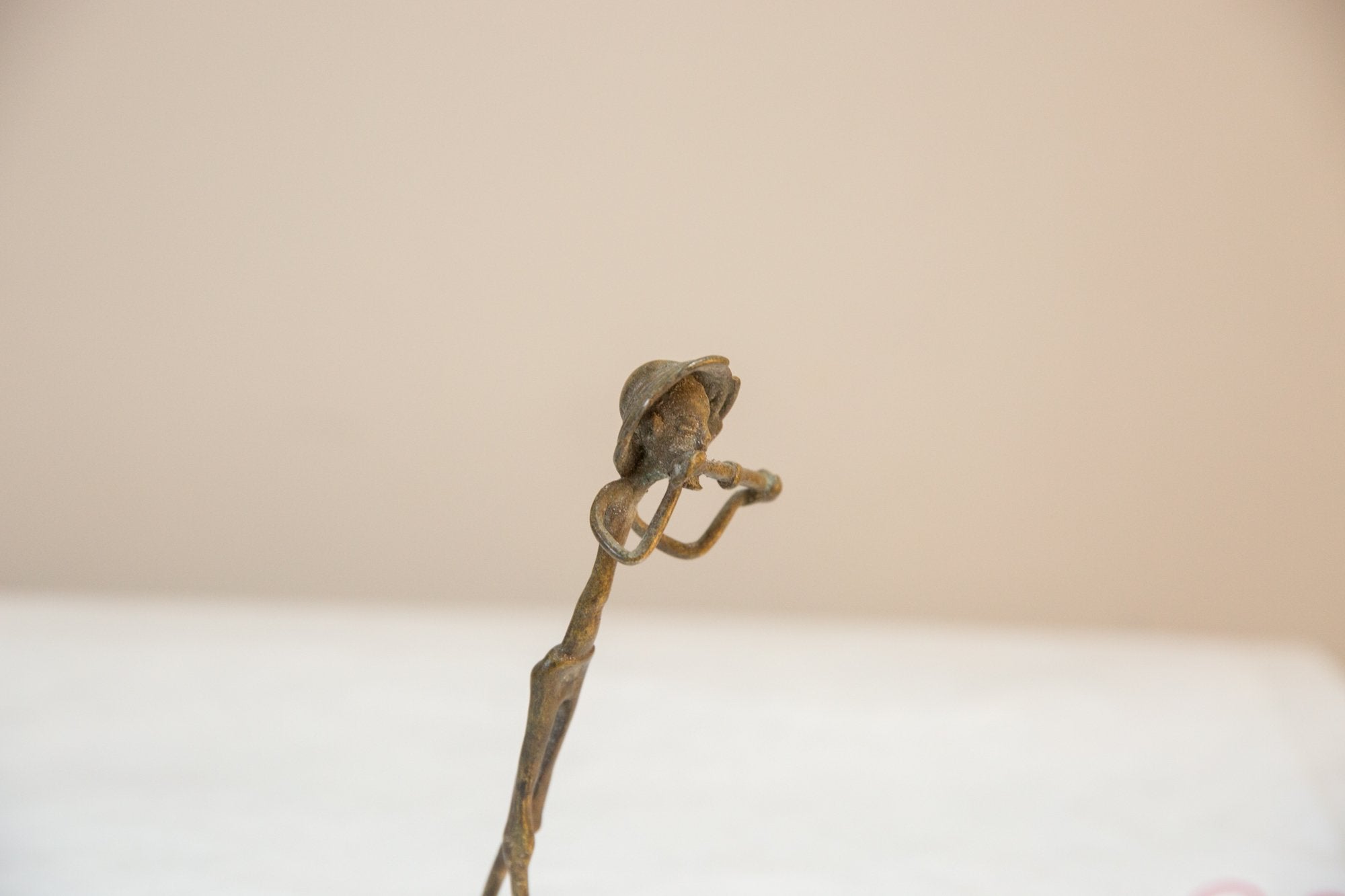 Vintage African Bronze Musician Statue // ONH Item ab00724 Image 1