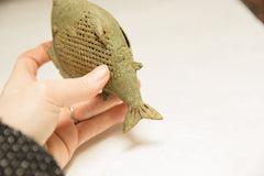 Vintage African Oxidized Bronze Mesh Design Fish Large // ONH Item ab00730 Image 5