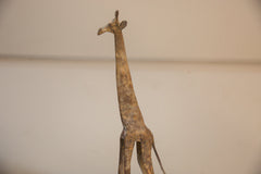 Vintage African Large Light Patina Bronze Giraffe // ONH Item ab00732 Image 1