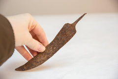 Vintage African Iron Chili Pepper // ONH Item ab00734 Image 1