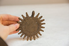 Vintage African Bronze Sun Medallion // ONH Item ab00736 Image 1