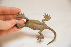 Vintage African Bronze Gold Patina Gecko // ONH Item ab00739 Image 4