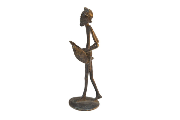 Vintage African Bronze Warrior Statue // ONH Item ab00740