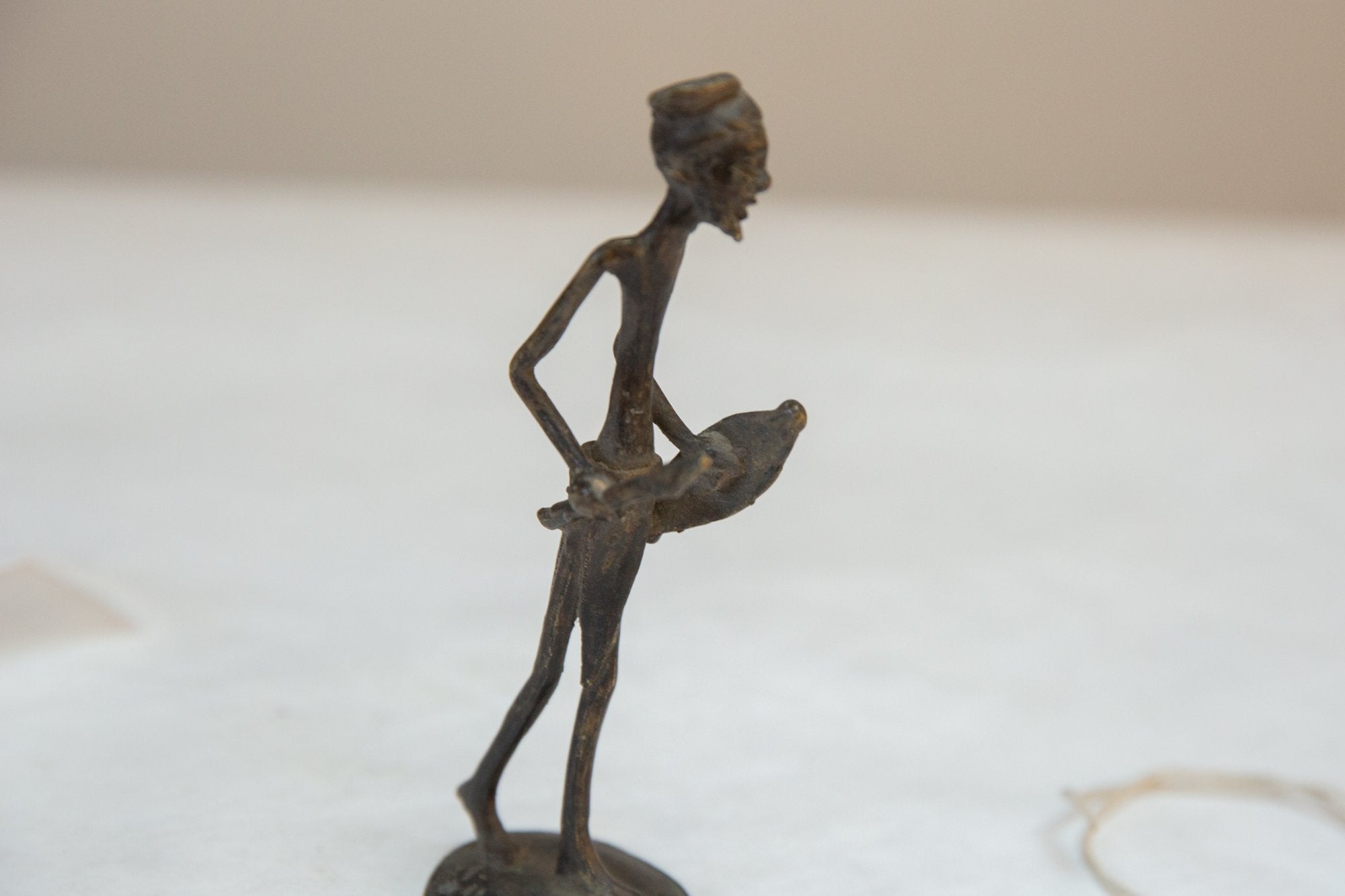 Vintage African Bronze Warrior Statue // ONH Item ab00740 Image 1