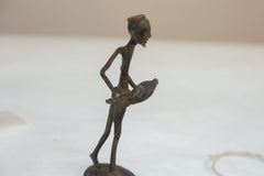Vintage African Bronze Warrior Statue // ONH Item ab00740 Image 1