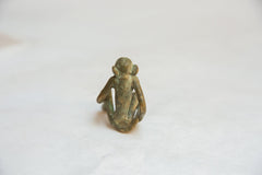 Vintage African Oxidized Bronze Sitting Monkey // ONH Item ab00744 Image 3