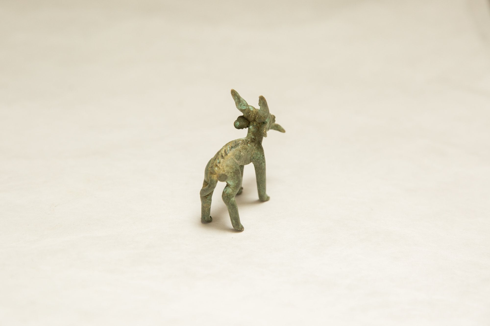 Vintage African Oxidized Impala Eating Leaf // ONH Item ab00748 Image 1