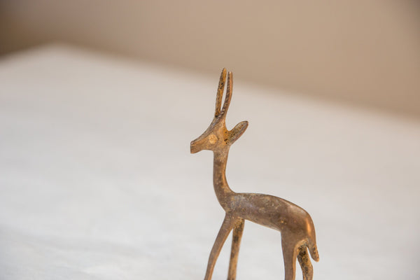 Vintage African Golden Patina Mixed Metal Gazelle // ONH Item ab00758 Image 1