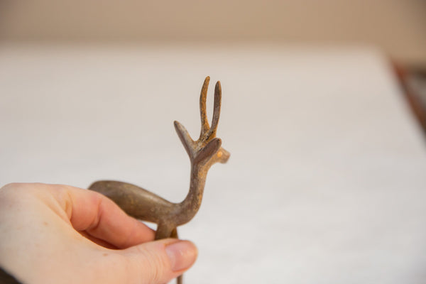 Vintage African Golden Patina Mixed Metal Gazelle // ONH Item ab00758 Image 3