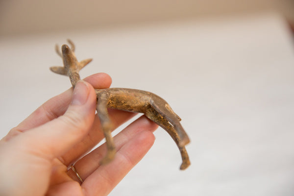 Vintage African Golden Patina Mixed Metal Gazelle // ONH Item ab00758 Image 6