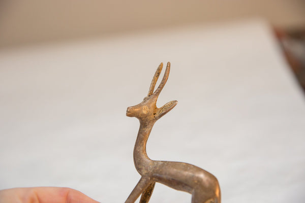Vintage African Golden Patina Mixed Metal Gazelle // ONH Item ab00758 Image 7