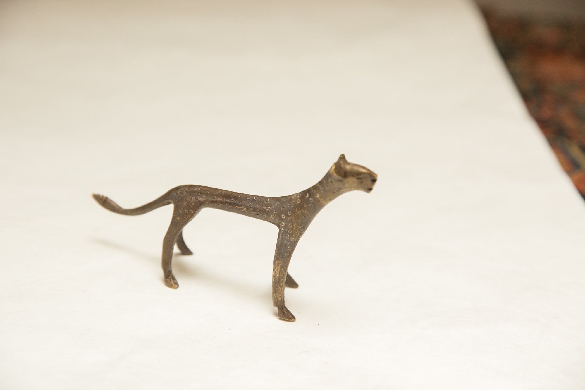 Vintage African Dark Bronze Cheetah // ONH Item ab00764 Image 1