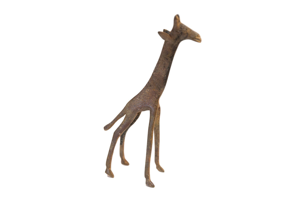 Vintage African Bronze Speckled Giraffe // ONH Item ab00767
