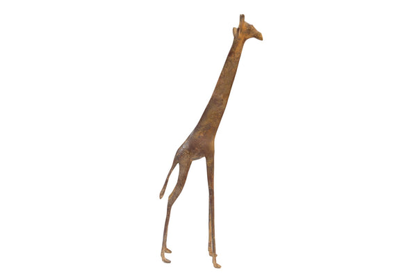 Vintage African Light Patina Bronze Giraffe // ONH Item ab00768