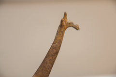 Vintage African Light Patina Bronze Giraffe // ONH Item ab00768 Image 10