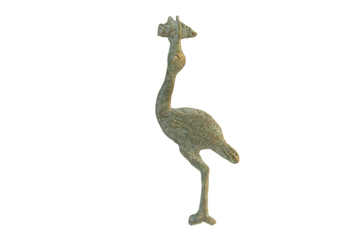 Vintage African Flat Oxidized Stork with Fish // ONH Item ab00771