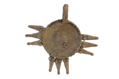 Vintage African Bronze Crocodile Head Medallion // ONH Item ab00776