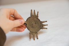 Vintage African Bronze Crocodile Head Medallion // ONH Item ab00776 Image 1