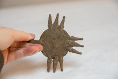 Vintage African Bronze Crocodile Head Medallion // ONH Item ab00776 Image 2