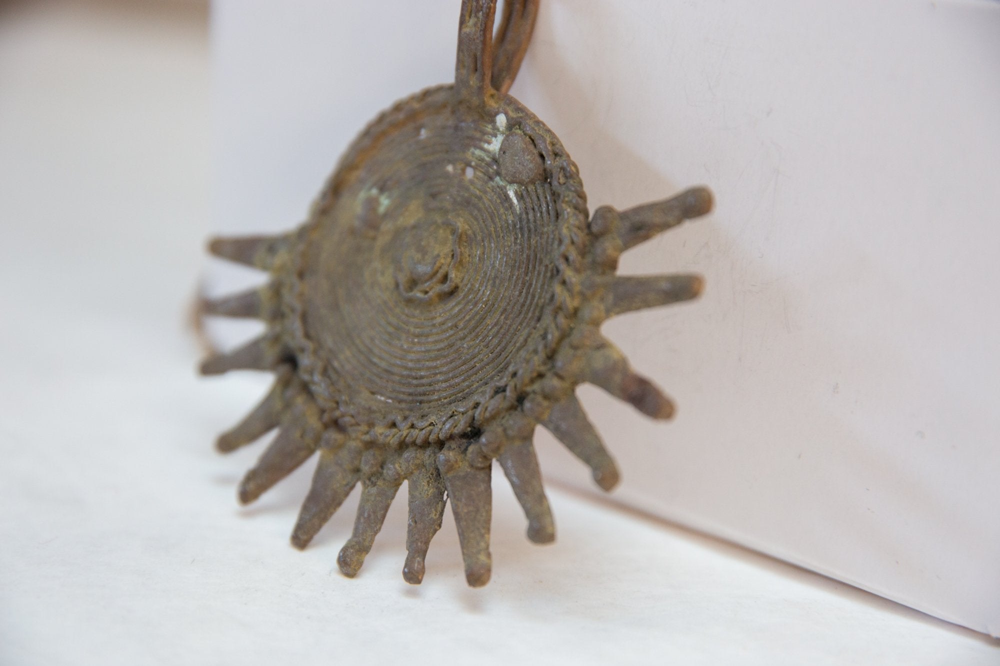 Vintage African Bronze Crocodile Head Medallion // ONH Item ab00777 Image 1