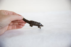 Vintage African Dark Bronze Pangolin with Curved Tail // ONH Item ab00786 Image 3