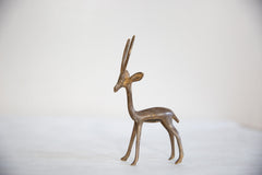 Vintage African Bronze Light Patina Forward Facing Gazelle // ONH Item ab00788 Image 2