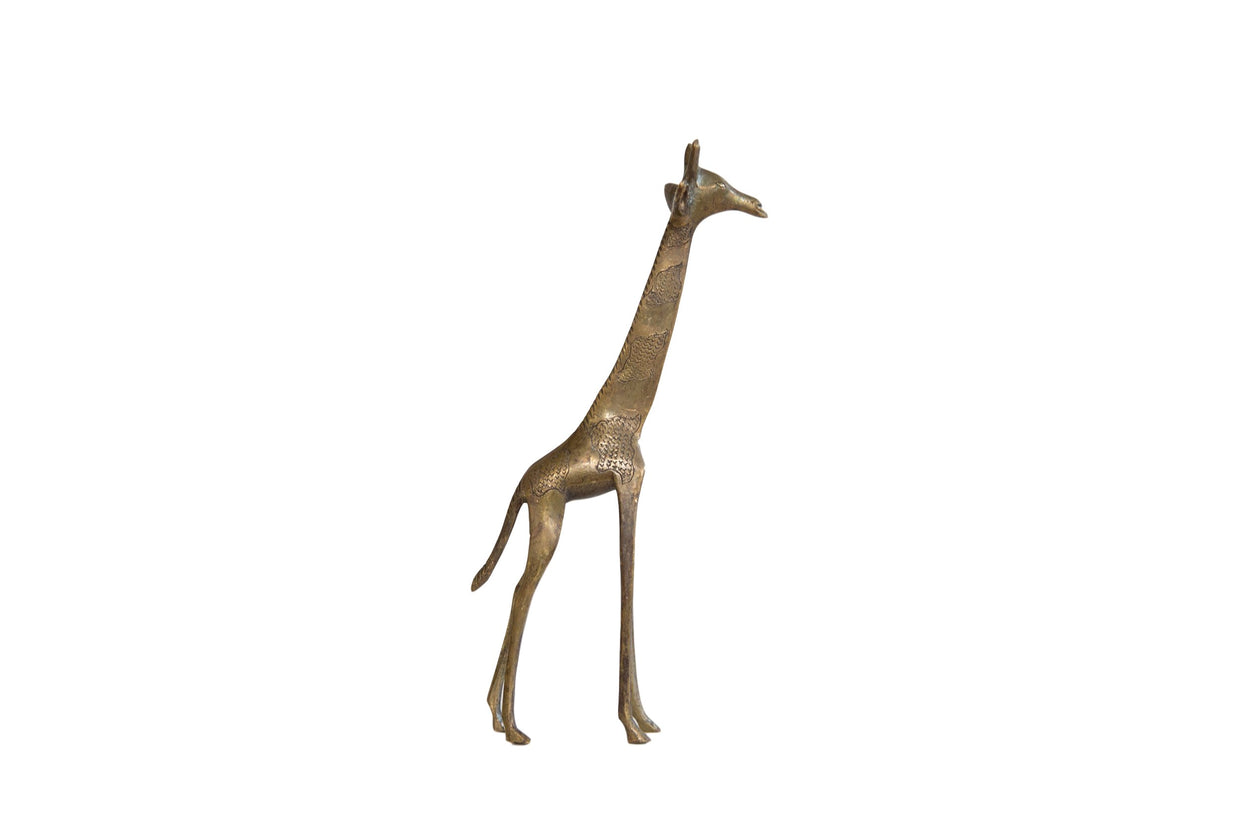 Vintage African Bronze Giraffe // ONH Item ab00789