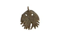 Vintage African Oxidized Bronze Jellyfish Pendant // ONH Item ab00791