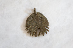 Vintage African Oxidized Bronze Jellyfish Pendant // ONH Item ab00791 Image 1