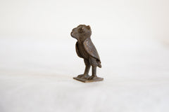 Vintage African Bronze Owl with Snake // ONH Item ab00796 Image 1