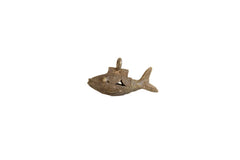 Vintage African Bronze Wire Design Fish Pendant // ONH Item ab00797