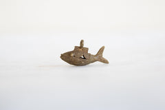 Vintage African Bronze Wire Design Fish Pendant // ONH Item ab00797 Image 1